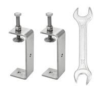 sourcing map 2 PCS Stainless Steel C Clamps Mini 3.94" (100mm) Wide Jaw Opening Stainless Steel U Clamp for Woodworking Welding Building Household Mounting