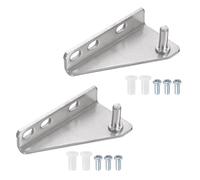 sourcing map 2 Pcs Stainless Steel Fridge Hinges Replacement, Freezer Door Inner Column Hinge Left Shaft 7mm Dia, 35mm Spacing, for Refrigerator, Screws Included