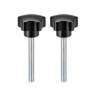 sourcing map 2 Pcs Star Knobs Grips M8 x 70mm Male Thread Steel Zinc Stud Replacement PP