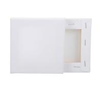sourcing map 2 Pcs Stretched Canvas for Painting, 4 x 4 Inch Blank Artist Boards 9/13 Inch Profile Cotton Canvas Panels for Beginners Professionals,White