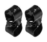 sourcing map 2 Pcs Structural Pipe Connector, 1-1/8" 2-Way Metal Connectors Corner Pipe Fittings End Rails Clamp with Screws for DIY Shelf Garden Support, Black