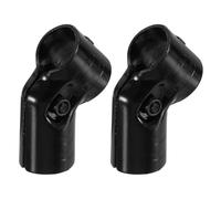 sourcing map 2 Pcs Structural Pipe Connector, 1-1/8" 45 Degree 2-Way Metal Connectors Corner Pipe Fittings End Rails Clamp with Screws for DIY Shelf Garden Support, Black
