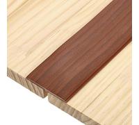 sourcing map 2 Pcs T-Molding Transition Strips, 3 Meters x 50mm(L x W) PVC Floor Flat Divider Strip Self Adhesive Vinyl Flooring Edging Trim for Joining Floor Gaps Doorways, Walnut