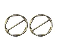 sourcing map 2 Pcs T-shirt Clips, 34mm(1-5/16") Round Metal Silk Scarf Ring Clip, Clothes Knotting Buckle Ring Wrap Holder for Women Scarf, Loose T-shirt, Bronze
