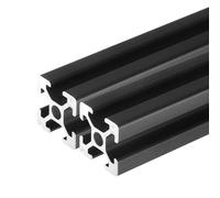sourcing map 2 Pcs t Slot 2020 Aluminum Extrusion Profile 150mm 6 inch, European Standard Anodized Black Linear Rail Extrusion Frame for 3D Printer, CNC Machine