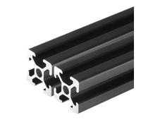 sourcing map 2 Pcs t Slot 2020 Aluminum Extrusion Profile 250mm 10 inch, European Standard Anodized Black Linear Rail Extrusion Frame for 3D Printer, CNC Machine