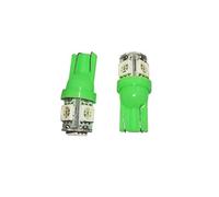 sourcing map 2 Pcs T10 W5W Green 5 LED Side Light Bulbs for Car