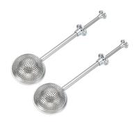 sourcing map 2 Pcs Tea Infuser for Loose Leaves, Stainless Steel Tea Infuser Filter, Adjustable Handle Ball Steeper Diffuser Strainers for Cup and Teapot, Ball Shaped, Silver