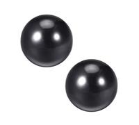 sourcing map 2 Pcs Thermoset Ball Knob M12 Female Threaded Machine Handle 40mm Diameter Smooth Rim Black