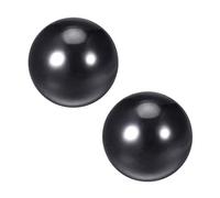 sourcing map 2 Pcs Thermoset Ball Knob M20 Female Threaded Machine Handle 50mm Diameter Smooth Rim Black