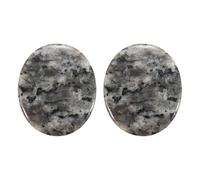 sourcing map 2 Pcs Thumb Worry Stone for Anxiety, Black Flashing Relief Crystals Hand Thumb Stones Pocket Gems Natural Polished for Yoga Meditation Relief