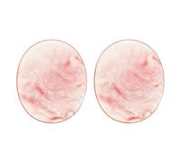 sourcing map 2 Pcs Thumb Worry Stone for Anxiety, Melon Tourmaline Relief Crystals Hand Thumb Stones Pocket Gems Natural Polished for Yoga Meditation Relief