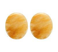sourcing map 2 Pcs Thumb Worry Stone for Anxiety, Old Topaz Relief Crystals Hand Thumb Stones Pocket Gems Natural Polished for Yoga Meditation Relief