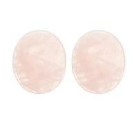 sourcing map 2 Pcs Thumb Worry Stone for Anxiety, Rose Quartz Relief Crystals Hand Thumb Stones Pocket Gems Natural Polished for Yoga Meditation Relief