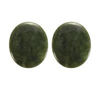 sourcing map 2 Pcs Thumb Worry Stone for Anxiety, South Jade Relief Crystals Hand Thumb Stones Pocket Gems Natural Polished for Yoga Meditation Relief