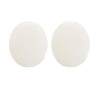 sourcing map 2 Pcs Thumb Worry Stone for Anxiety, White Jade Relief Crystals Hand Thumb Stones Pocket Gems Natural Polished for Yoga Meditation Relief