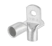 sourcing map 2 Pcs Tinned Copper Wire Lugs 2/0AWG 21/64" Wire Connectors Marine Grade Battery Cable Ends Ring Terminals SC70-8NH Battery Cable Lugs, Silver