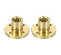 sourcing map 2 Pcs Tr8x2 Lead Screw Brass Nut, Trapezoidal Nut Linear Screw Acme Thread Screw Replacing Brass Nut (2mm Pitch, 1 Start, 2mm Lead) for 3D Printer Accessories