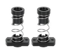 sourcing map 2 Pcs Tr8x2 T8 POM Anti Backlash Spring Loaded Nut, Elimination Gap Nut (Acme Thread, 2mm Pitch, 1 Start, 2mm Lead) with 2-M3 Holes for DIY CNC 3D Printer Parts
