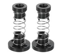 sourcing map 2 Pcs Tr8x4 T8 POM Anti Backlash Spring Loaded Nut, Elimination Gap Nut (Acme Thread, 2mm Pitch, 2 Start, 4mm Lead) with 3.5mm Holes for DIY CNC 3D Printer Parts