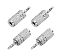 sourcing map 2 Pcs TRS2.5mm Male to 3.5mm Female Connector Stereo Zinc Alloy Nickel Plating Adapter for Audio Headphone MP3 MP4 Computer Car Systems Signal Conversion