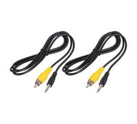 sourcing map 2 Pcs TS3.5mm Male to RCA Jack Cable, 1.2 Meter(4 Ft) Copper Core 3mm PVC Audio AUX Cable for High Fidelity Sound Transmission to TV/Amplifier/Speaker/Mobile
