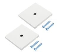 sourcing map 2 Pcs TV Aerial Socket, TV/FM Coaxial Socket Plate, Single Port Coax Wall Face Plate with M4 Screw for Home Office Television Radio Connections, 90 x 86 mm, White