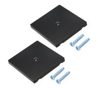 sourcing map 2 Pcs TV Aerial Socket, TV/FM Coaxial Socket Plate, Single Port Coax Wall Face Plate with M4 Screw for Home Office Television Radio Connections, 90 x 86 mm, Black
