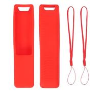 sourcing map 2 Pcs TV Remote Cover, 170x40x20mm Silicone Remote Control Cover Anti Fall and Shock Absorbing Full Body Protective Case for BN59 TV Controller, Red