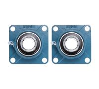 sourcing map 2 Pcs UCF-208-24 Pillow Block Bearings 1-1/2 Inch Bore Self Alignment Chrome Steel Bearing Units, 4-Bolt Square Flange Mounted, Solid Base