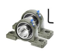 sourcing map 2 Pcs UCP210 Pillow Block Bearings 50mm Bore Self Alignment, Solid Cast Iron Base Mounted Chrome Steel Bearings