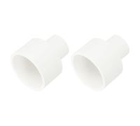 sourcing map 2 Pcs UPVC Reducer Pipe Fitting, 1-1/4"x1/2" PVC Straight Pipe Coupling Adapter Connector for Home Sewer Plumbing Water Line, White