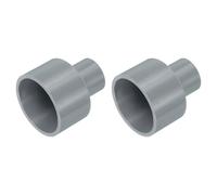 sourcing map 2 Pcs UPVC Reducer Pipe Fitting, 1-1/4"x1/2" PVC Straight Pipe Coupling Adapter Connector for Home Sewer Plumbing Water Line, Grey