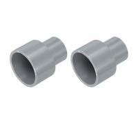 sourcing map 2 Pcs UPVC Reducer Pipe Fitting, 1" x1/2" PVC Straight Pipe Coupling Adapter Connector for Home Sewer Plumbing Water Line, Grey
