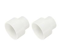 sourcing map 2 Pcs UPVC Reducer Pipe Fitting, 2-1/2"x1-1/2 PVC Straight Pipe Coupling Adapter Connector for Home Sewer Plumbing Water Line, White