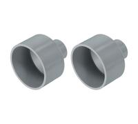 sourcing map 2 Pcs UPVC Reducer Pipe Fitting, 2-1/2"x1 PVC Straight Pipe Coupling Adapter Connector for Home Sewer Plumbing Water Line, Grey