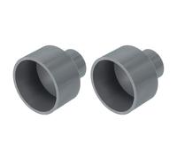 sourcing map 2 Pcs UPVC Reducer Pipe Fitting, 2"x1" PVC Straight Pipe Coupling Adapter Connector for Home Sewer Plumbing Water Line, Grey