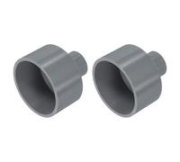 sourcing map 2 Pcs UPVC Reducer Pipe Fitting, 2" x3/4" PVC Straight Pipe Coupling Adapter Connector for Home Sewer Plumbing Water Line, Grey