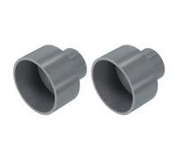 sourcing map 2 Pcs UPVC Reducer Pipe Fitting, 75x40mm PVC Straight Pipe Coupling Adapter Connector for Home Sewer Plumbing Water Line, Grey
