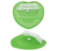sourcing map 2 Pcs Urinal Screen Deodorizer, 7.3 x 7.1 Inch Plastic Urinal Scent Odor Protection Mat Anti-Blocking Splashproof Air Freshener Deodorizers for Home Hotel Restaurant Toilet, Green