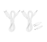 sourcing map 2 Pcs USB to DC Power Cable 2A 5V DC Power Cord 3.5mmx1.35mm Jack Charging Plug Connector Cable Adapter for Fan Camera Phone Tablet Devices (3.3ft, White)