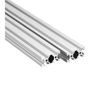 sourcing map 2 Pcs V Slot 2040 Aluminum Extrusion European Standard 500mm 19 Inch Length Anodized Rail White for CNC DIY 3D Printer and Industrial