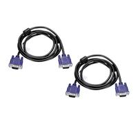 sourcing map 2 PCS VGA Cable (5 ft 9 Pin) - Male to Male Video Cable Adapter Cord for TV PC Computer Laptops Monitor Screen Projector, Blue