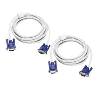 sourcing map 2 PCS VGA Monitor Cable 3Meters 7 Pin Male to Male Video Cable Adapter Cord for Laptops TV PC Computer Monitor Screen Projector, White(10ft)