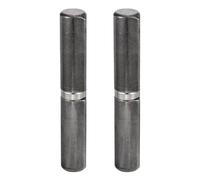 Sourcing Map 2 Pcs Weld on Barrel Hinges, 6-2/7" x 1" (LxD) Carbon Steel, Dark Gray, Unfinished, Surface Mount
