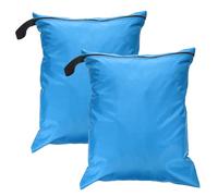 sourcing map 2 Pcs Wet Dry Bags, 20" x 24" Waterproof Travel Bags with Two Zippered Pockets, Gym Bag for Beach Pool Swim Suit and Wet Clothes Blue