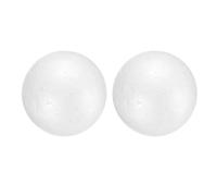 sourcing map 2 Pcs White Foam Balls, 3.5 Inch Polystyrene Craft Foam Balls Solid Round Ball for Art, Household, DIY, Party Decorations