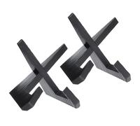 sourcing map 2 Pcs Wooden Plate Stands for Display, 6.5 Inch Decorative Picture Easel Frame Display Holder Stand for Platters Bowl Dish Pictures Book Tabletop Art Decor, Black