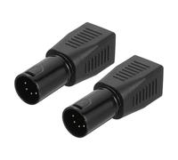 sourcing map 2 Pcs XLR 5pin to RJ45 Female Adapter XLR Male to RJ45 Network Connector Use Cat6 Ethernet for DMX-CON Controller Series, Black