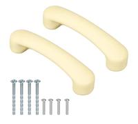 sourcing map 2 Pcs Yellow Ceramic Cabinet Handles Arch Shaped Drawer Pulls, 4.5 x 1 x 1.2 Inch Cute Kitchen Cabinet Handles Hardware for Kitchen Cupboard Dresser Drawer Nursery Decor